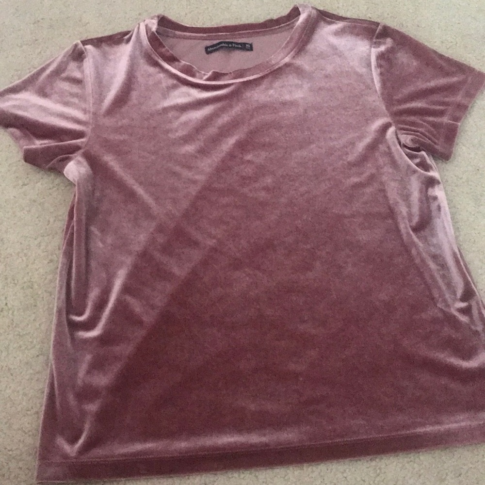 Abercrombie pink velvet shirt